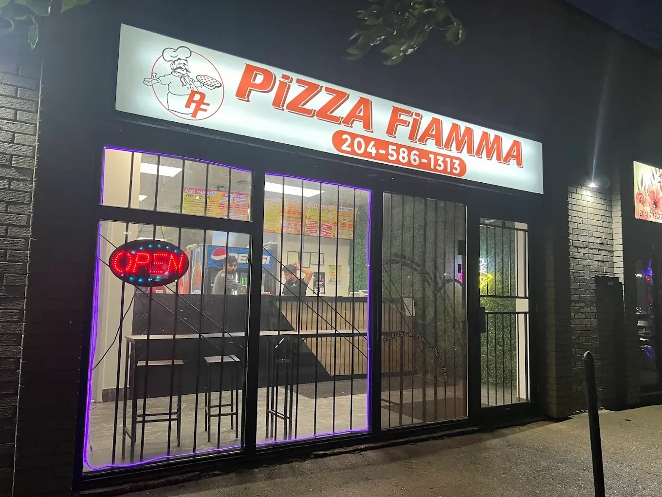CrustyCraft Pizza restaurant interior at 1311 Day St in Transcona, Winnipeg